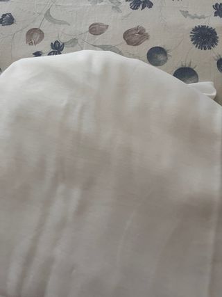 Coppia Tende Bianche con balza e ricamo in fondo