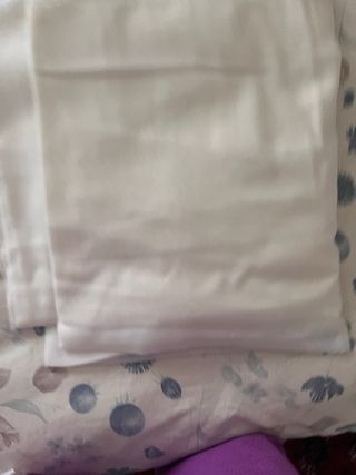 Coppia Tende Bianche con balza e ricamo in fondo