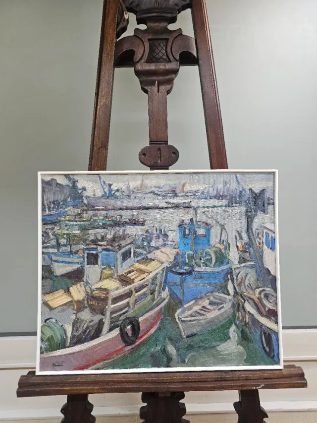 Óleo sobre lienzo Josep Pomés Abella. 50x61cm