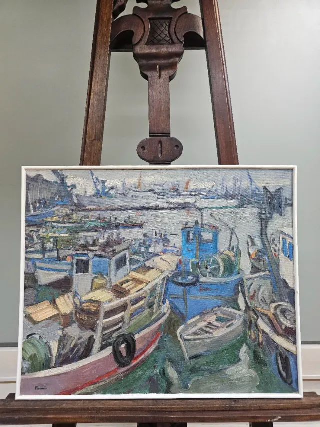 Óleo sobre lienzo Josep Pomés Abella. 50x61cm