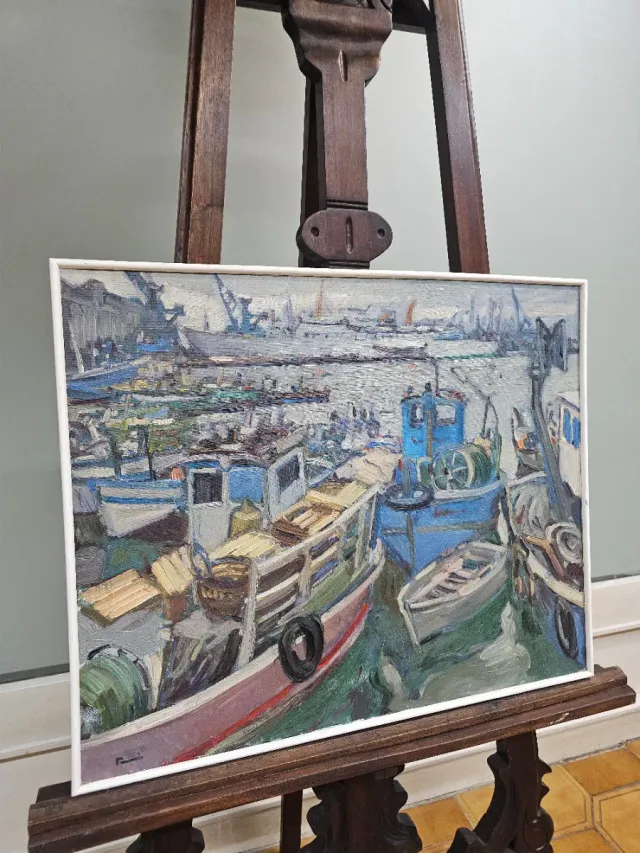 Óleo sobre lienzo Josep Pomés Abella. 50x61cm