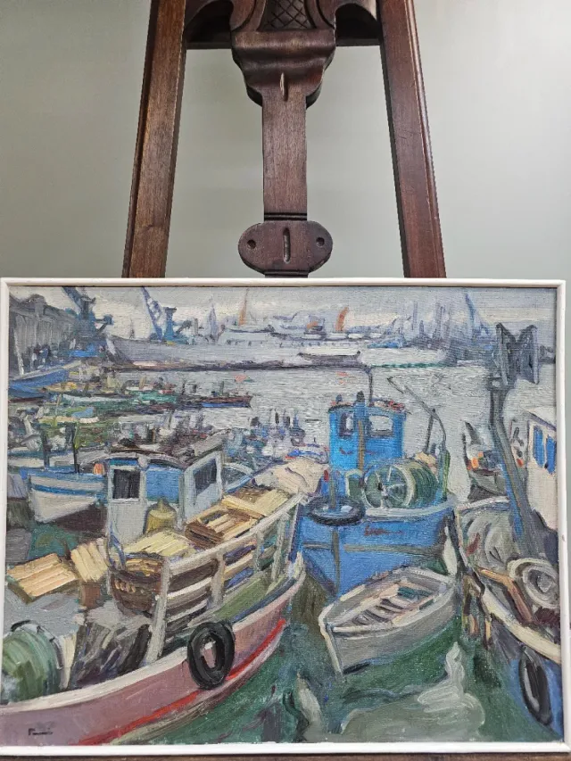 Óleo sobre lienzo Josep Pomés Abella. 50x61cm