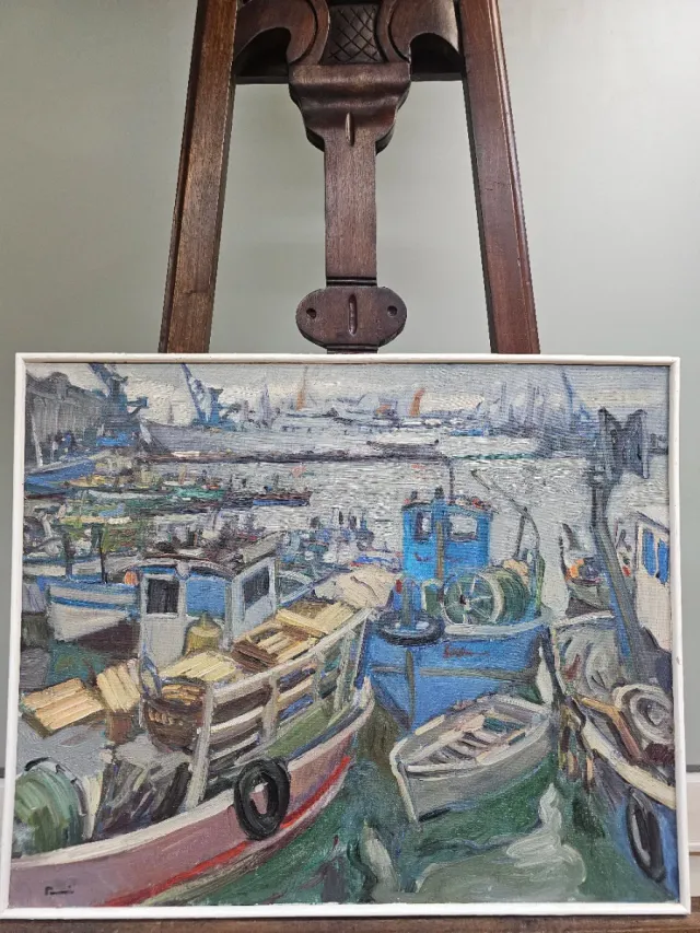 Óleo sobre lienzo Josep Pomés Abella. 50x61cm