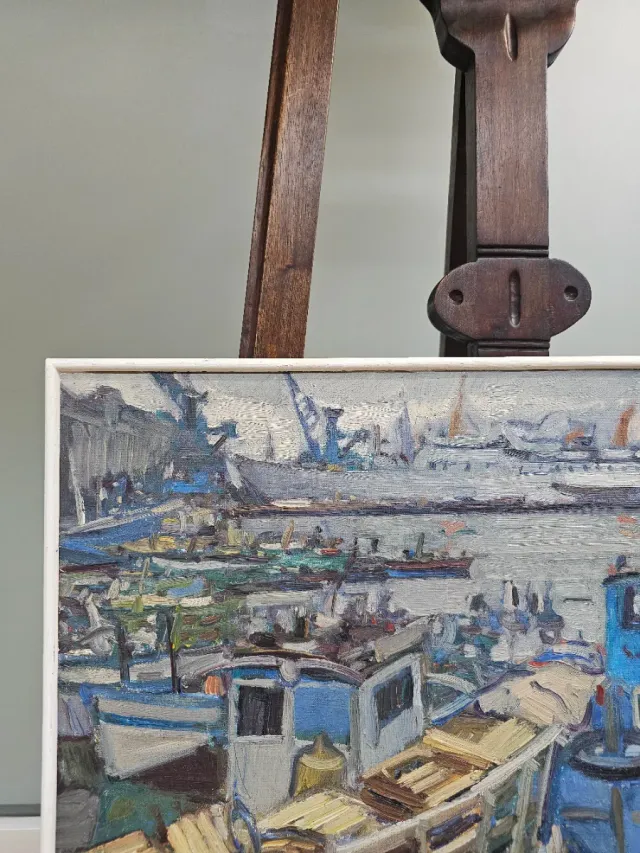 Óleo sobre lienzo Josep Pomés Abella. 50x61cm