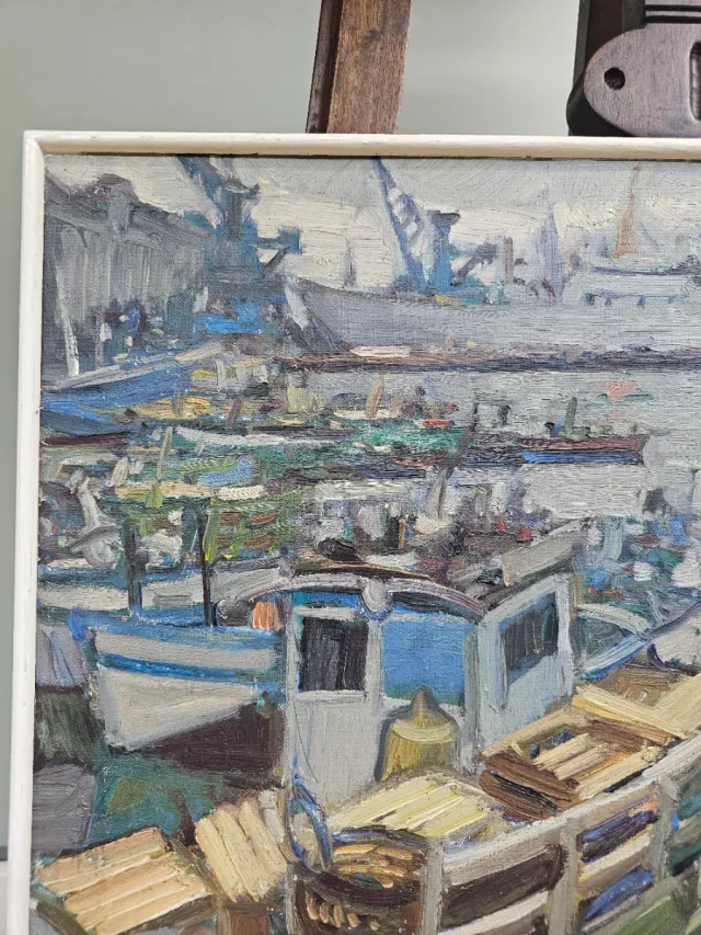 Óleo sobre lienzo Josep Pomés Abella. 50x61cm