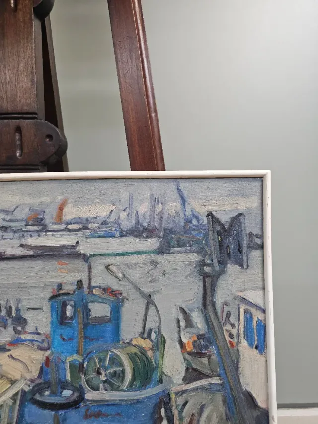 Óleo sobre lienzo Josep Pomés Abella. 50x61cm