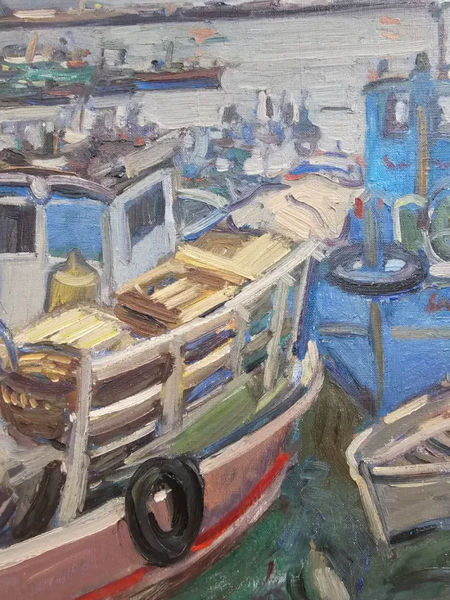 Óleo sobre lienzo Josep Pomés Abella. 50x61cm