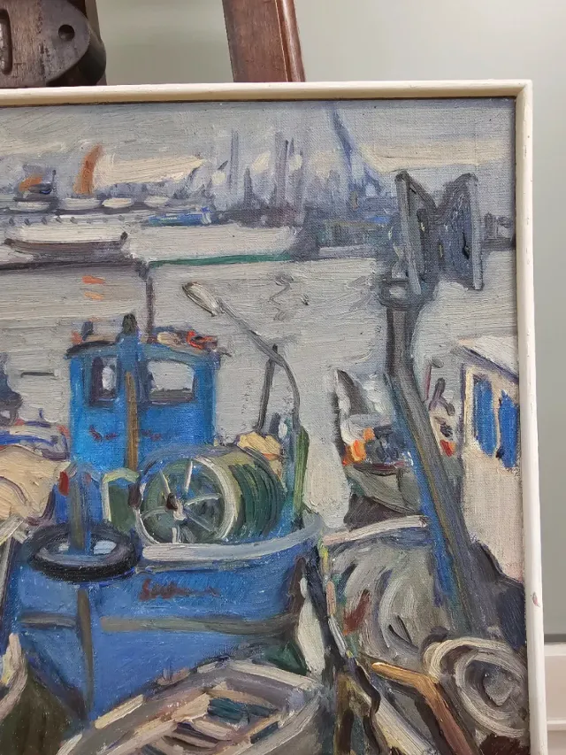 Óleo sobre lienzo Josep Pomés Abella. 50x61cm