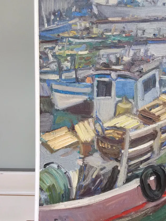 Óleo sobre lienzo Josep Pomés Abella. 50x61cm