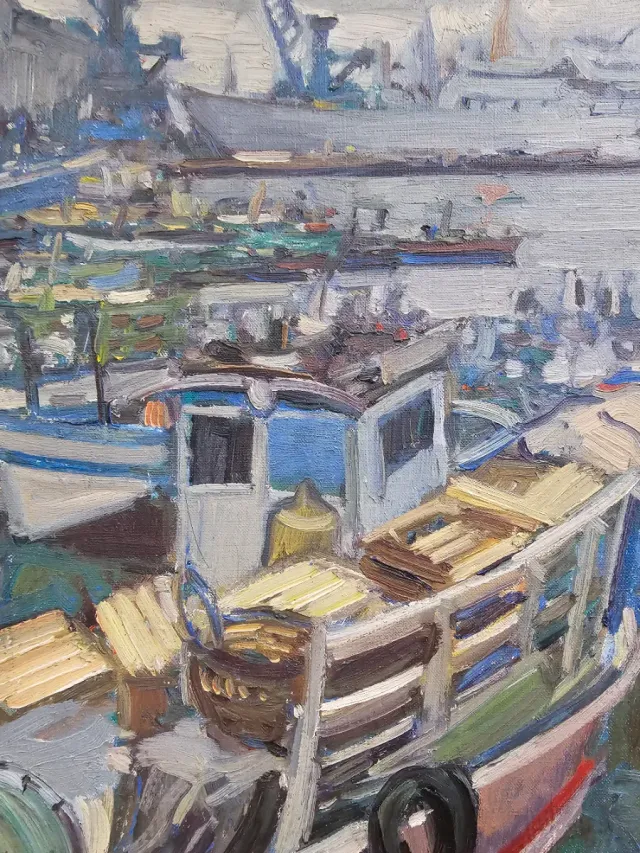 Óleo sobre lienzo Josep Pomés Abella. 50x61cm