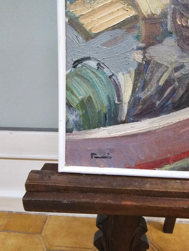 Óleo sobre lienzo Josep Pomés Abella. 50x61cm