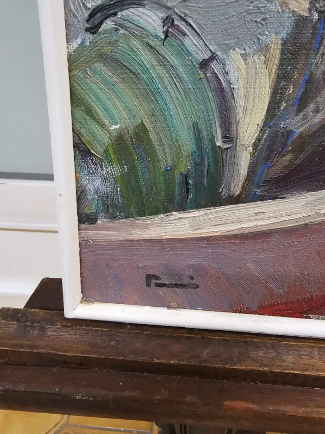 Óleo sobre lienzo Josep Pomés Abella. 50x61cm