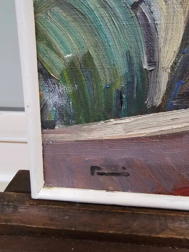 Óleo sobre lienzo Josep Pomés Abella. 50x61cm