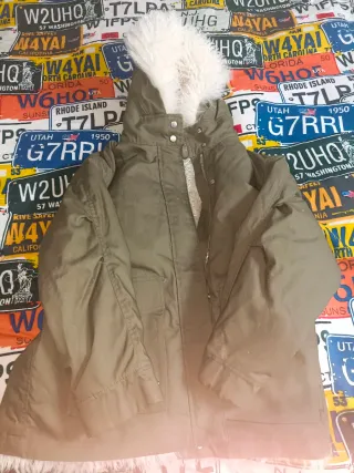 Cazadora reversible mujer beige/verde