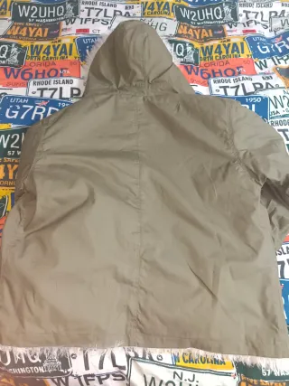 Cazadora reversible mujer beige/verde