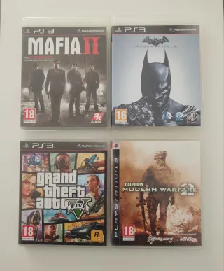 Lote 4 juegos PS3: Mafia II, Batman, GTA V, CoD