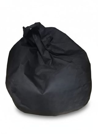 Poltrona a sacco nera in tessuto