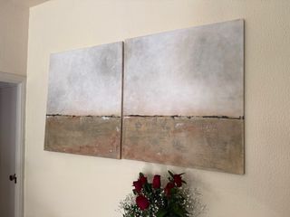 Quadri Astratti Beige e Grigio