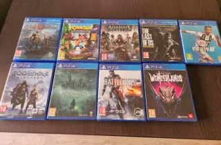 PS4 (PlayStation 4) Negra + Mando + 9 Juegos