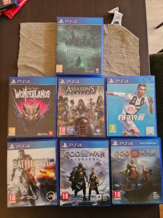 PS4 (PlayStation 4) Negra + Mando + Juegos