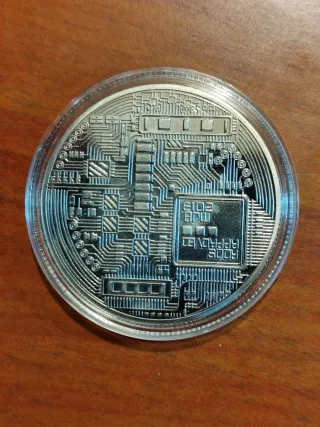 Bitcoin Argentato - Moneta/Gettone da Collezione