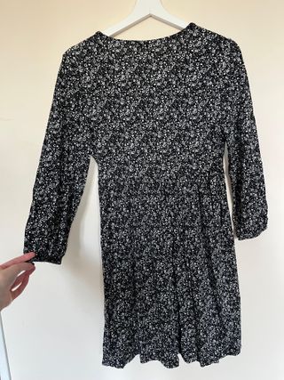 Vestido floral Pull&Bear negro