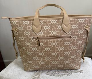 Borsa Shopping Coconuda Monogram Beige/Marrone