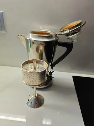 Cafetera Vintage Cromada
