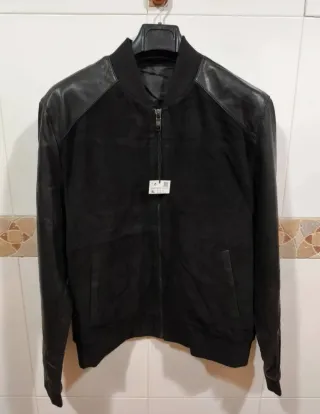 Lote 60 cazadoras piel y ante Tallas S M L XL.