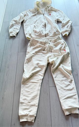 Tuta Ami Paris con cappuccio bianca