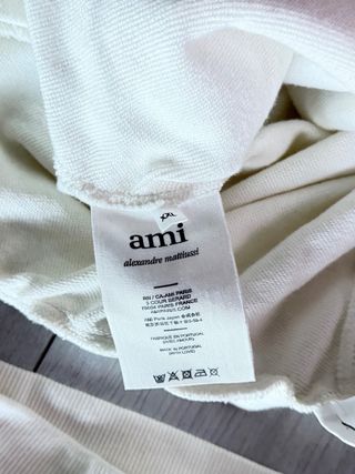 Tuta Ami Paris con cappuccio bianca