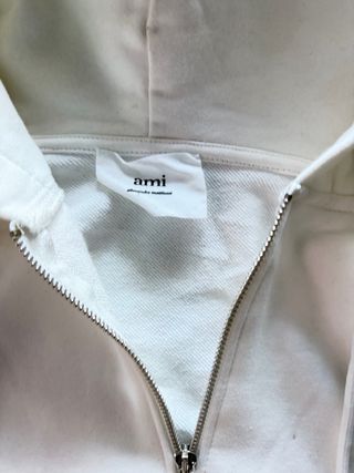 Tuta Ami Paris con cappuccio bianca