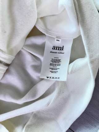 Tuta Ami Paris con cappuccio bianca