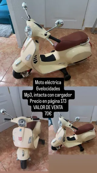 Moto eléctrica Vespa 6 velocidades