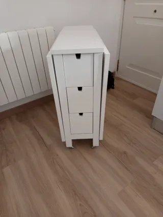 Mesa extensible cocina blanca