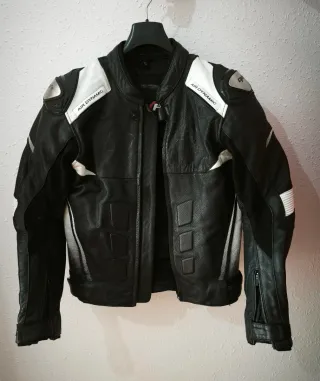 Chaqueta Moto Deportiva Negra y Blanca
