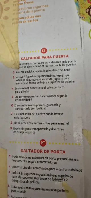 Saltador de puerta para bebé
