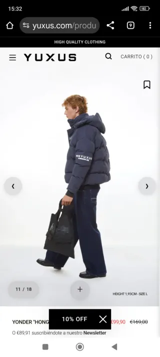 Plumífero azul Yuxus. Sin estrenar. Con etiqueta