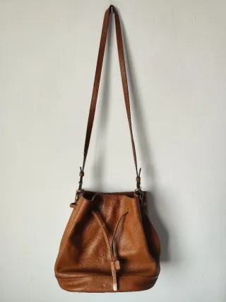 Bolso de piel marrón Ralph Lauren