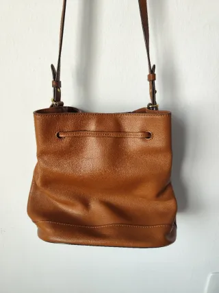 Bolso de piel marrón Ralph Lauren