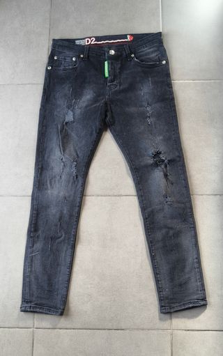 Pantalones DSQUARED2 Negros Desgastados
