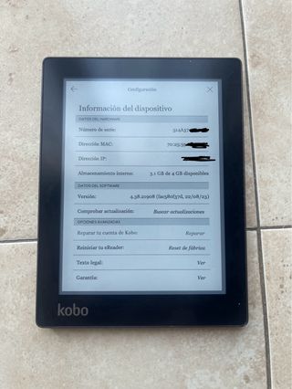 Kobo Aura N514 Lector Ebook Negro