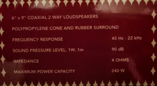 Altavoces Beyma 6x9" Ovalados 240wat.max.Impecable