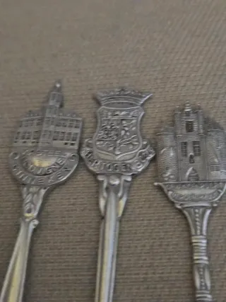 Juego de 11 cucharillas de metal plateado