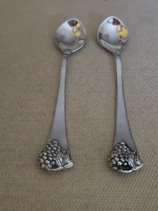 Juego de 11 cucharillas de metal plateado