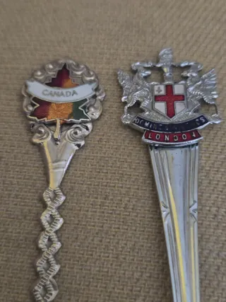 Juego de 11 cucharillas de metal plateado