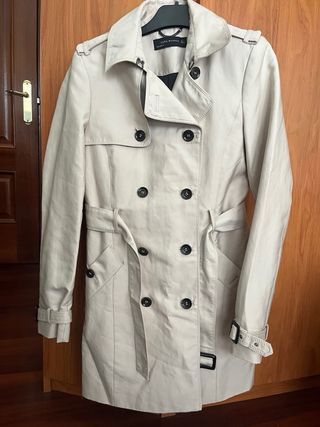 Gabardina Zara Beige Mujer