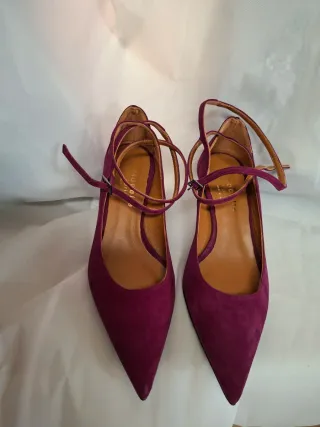 Scarpe Isabelle Amaranto con Cinturino