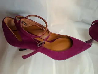 Scarpe Isabelle Amaranto con Cinturino