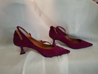 Scarpe Isabelle Amaranto con Cinturino